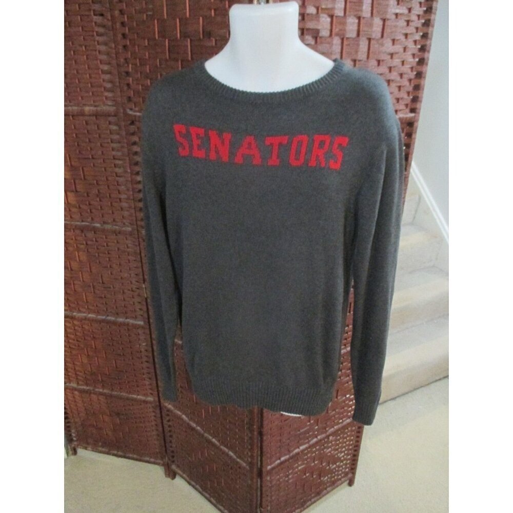 NWT Ottawa Senators Crewneck Sweater Knit Cotton Adult Medium Unisex Spell Out